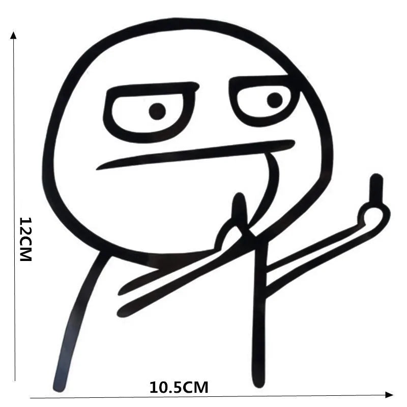 Creative Middle Finger Sticker
