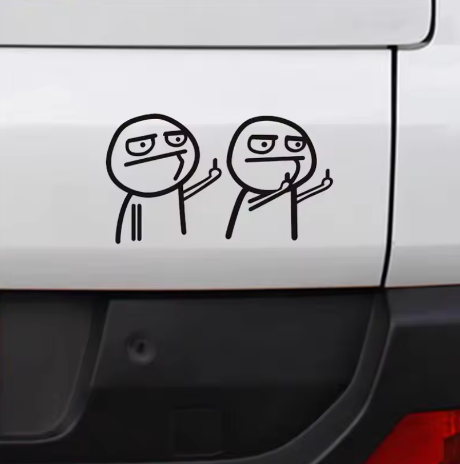 Creative Middle Finger Sticker