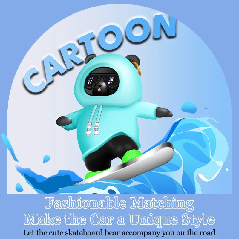 Cartoon Skateboard Bear